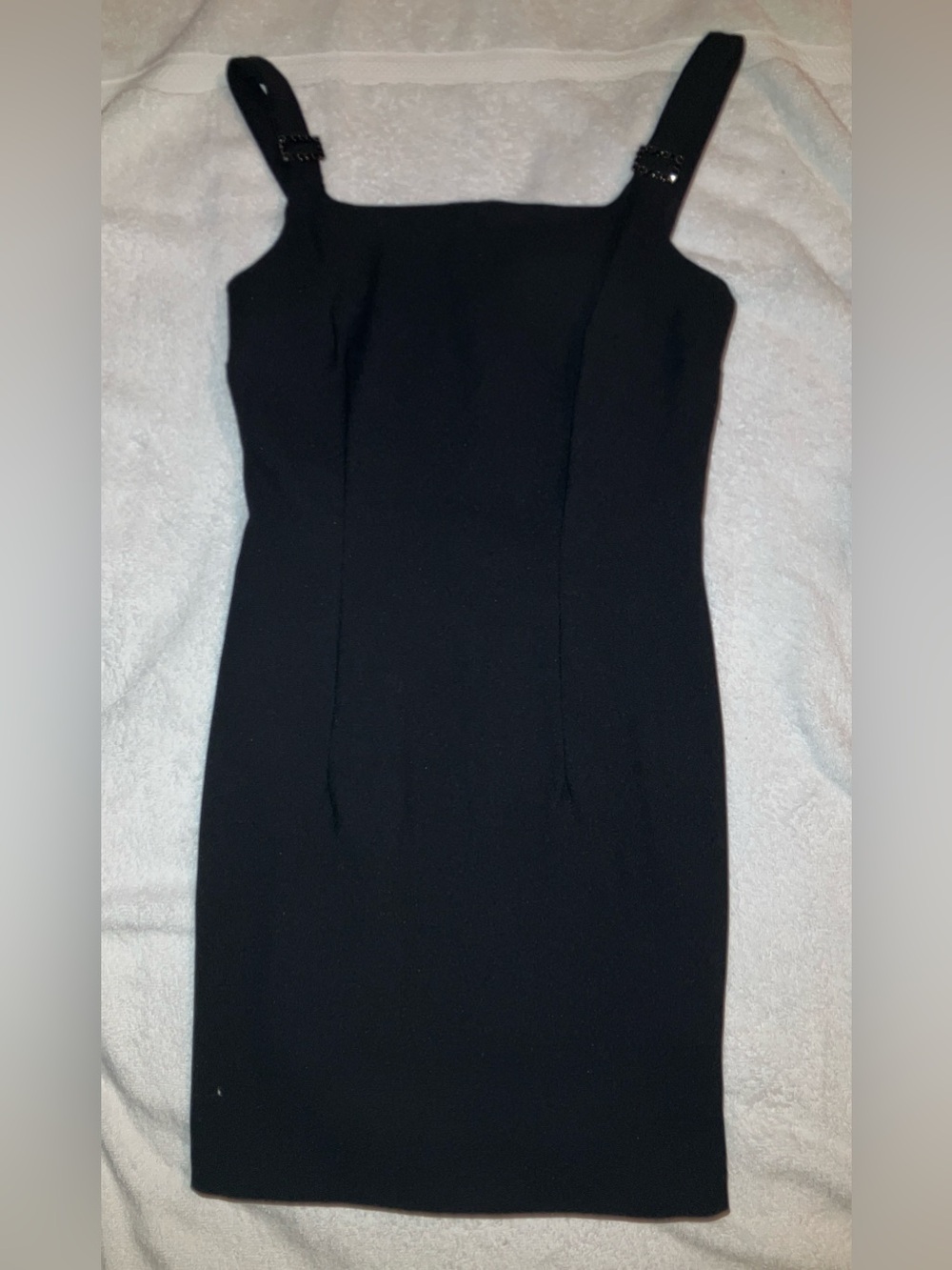 Vintage late 90’s/early Y2K All That Jazz Black Midi Sheath Dress